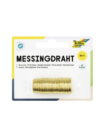 Fil d'argent : en laiton/or 0,3 x 80m