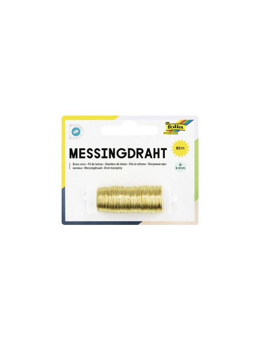 Fil d'argent : en laiton/or 0,3 x 80m
