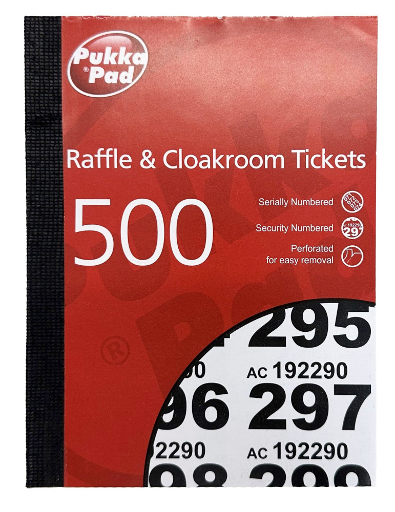 Pukka tickets vestiaire 1-500 avec talon de sécurité coul ass