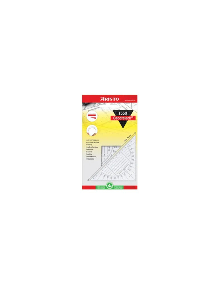 Geodriehoek Aristo 14cm flexibel onbreekbaar