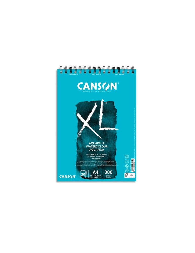 AL SPIRALE XL® AQUARELLE  A4  30 FLS 300 G