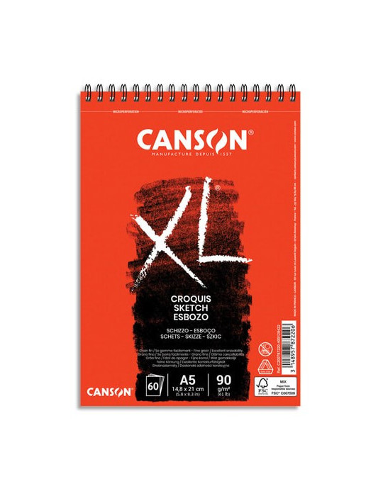 AL SPIRALE 60FL XL®  14.8x21 90grs CROQUIS