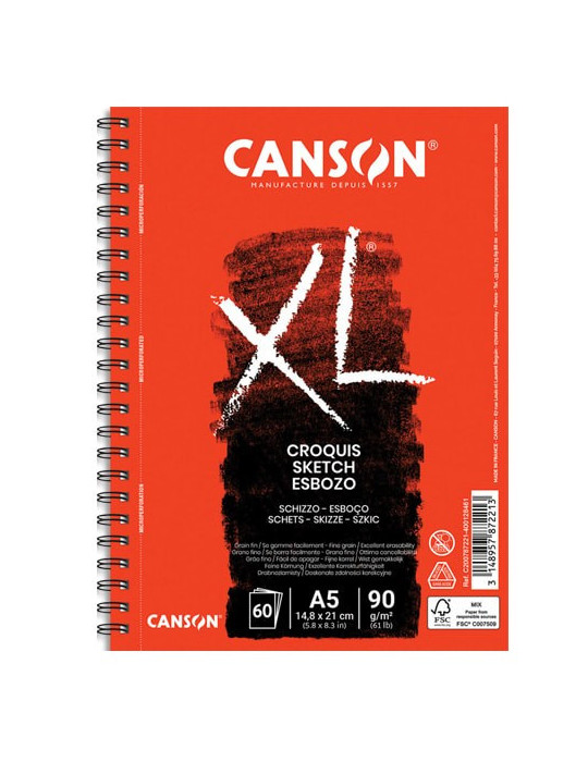AL 60FL SPIRALE GD COTE XL®  14.8x21 90G CROQUIS