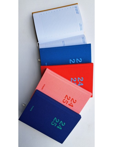 Agenda étudiant RAINBOW - en toile, emboîté ass