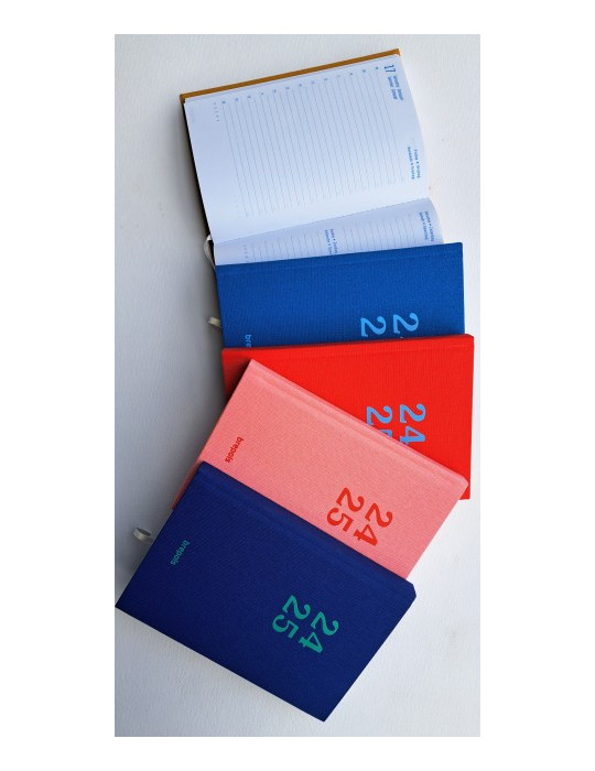 Agenda étudiant RAINBOW - en toile, emboîté ass