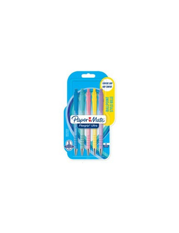 FLEXGRIP RT PASTEL BALLPEN M.BLUE BLISTER X5