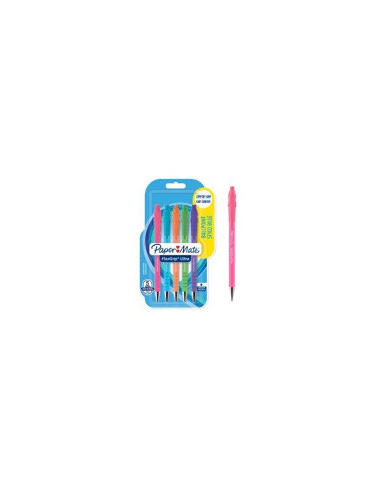 FLEXGRIP RT FUN/BRIGHT BALLPEN M.BLUE BLISTER X5