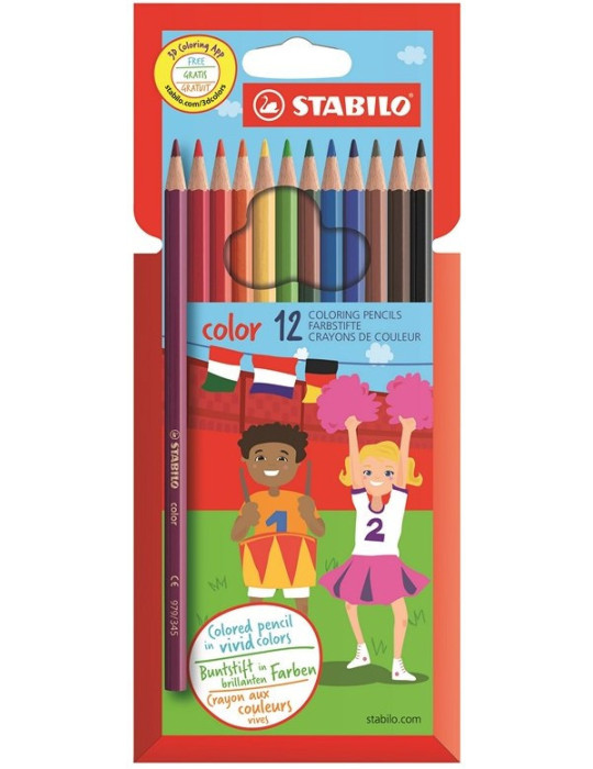 color pencil cardboard wallet 12 pcs