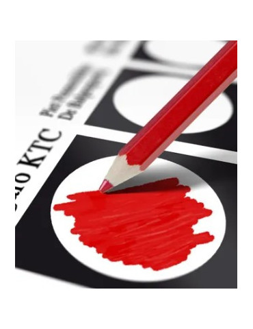 Crayon Rouge à Mine Rouge ,6arêtes et 85 mm long pointe aiguisée