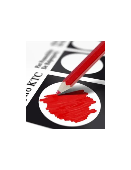 Stem/bureaupotlood Kangaro rood, rode kern, 6 kantig en 85  mm lang me