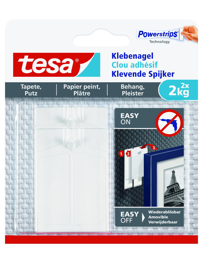 Tesa Clou adhesif 2 kg papier peint blanc