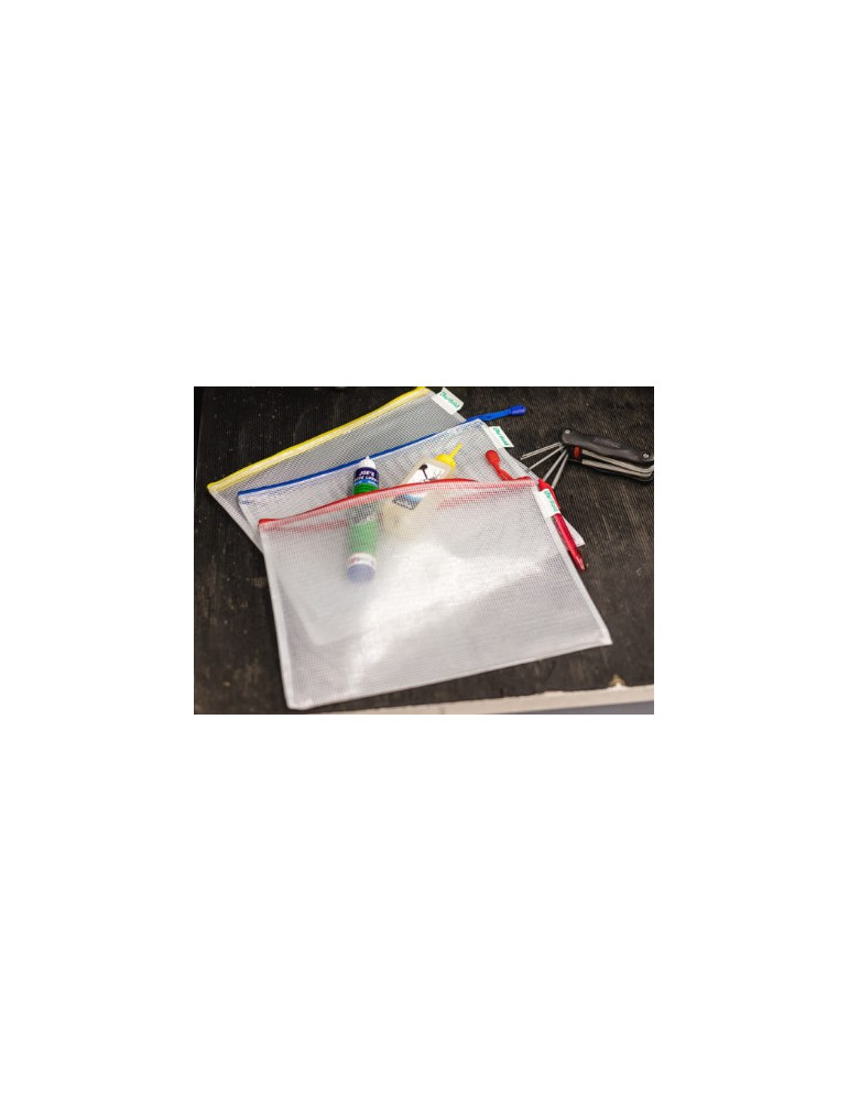 Tarifold Pochettes à zip A4: PVC: 330x240mm: assorties (Paquet of 8 pi