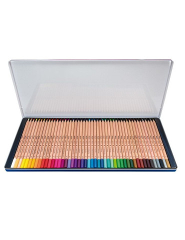 Boîte métallique 48 crayons de couleur mine épaisse Ø 3,5 mm hexagonau