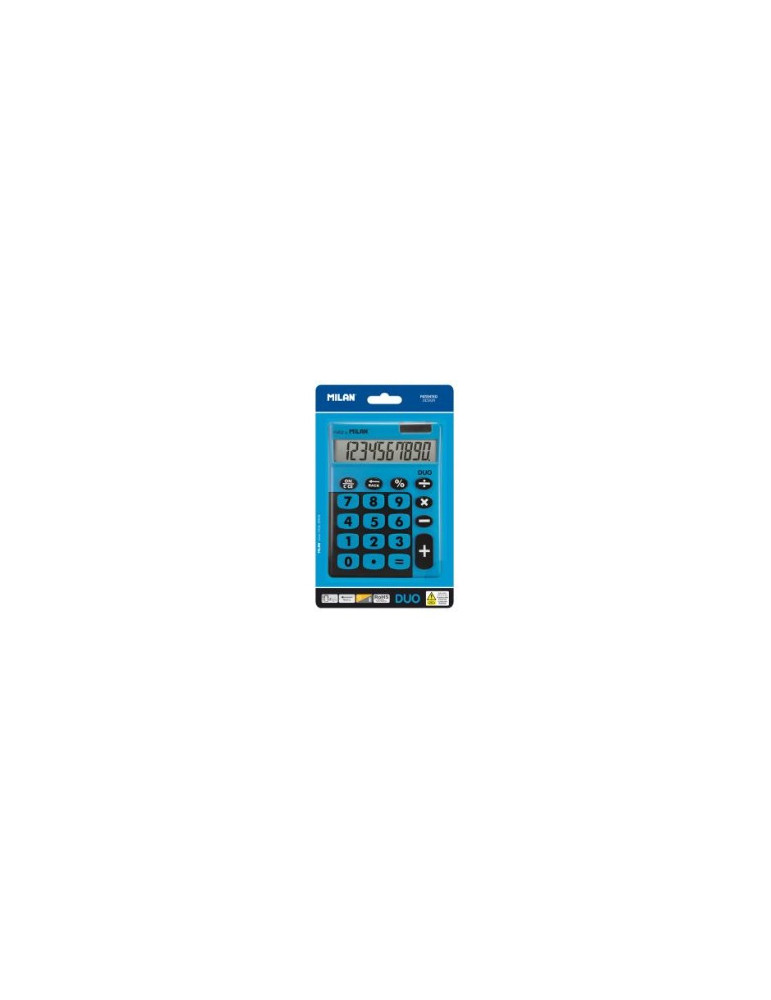 Blister pack 10-digit desktop calculator Duo, blue