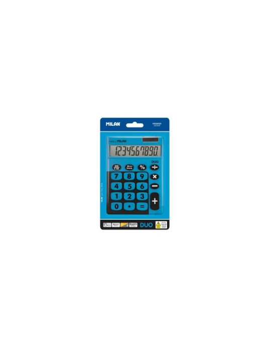 Blister pack 10-digit desktop calculator Duo, blue