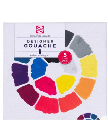 Talens Gouache Extra Fine set de mélange | 5 x 20?ml