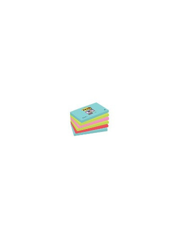 Notes Post-it® Super Sticky - Couleurs Miami - 2x Turquoise,  2x Vert