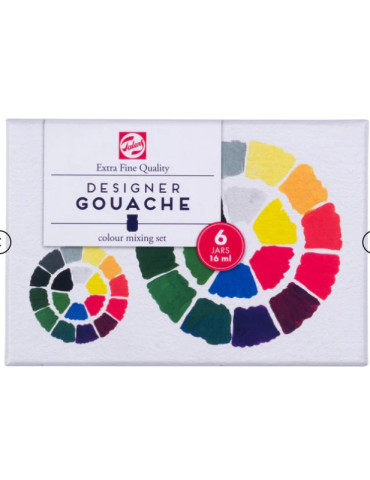GOUACHE X-FINE/ETUI 6 COUL PRIM POT 16ml