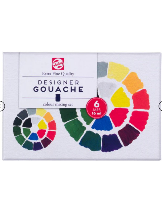GOUACHE X-FINE/ETUI 6 COUL PRIM POT 16ml