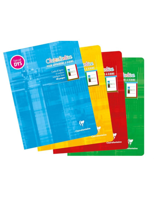 Cahier Agrafé - 17x22 cm - 48 Pages Réglure 4 couleurs Spéciale DYS In