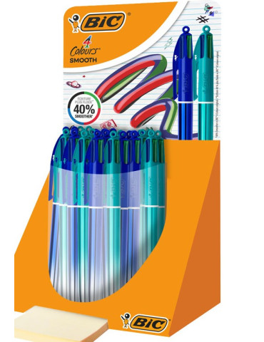 Stylo bille 4 couleurs "Smooth" présentoir de 30 pièces - Gradient Ass