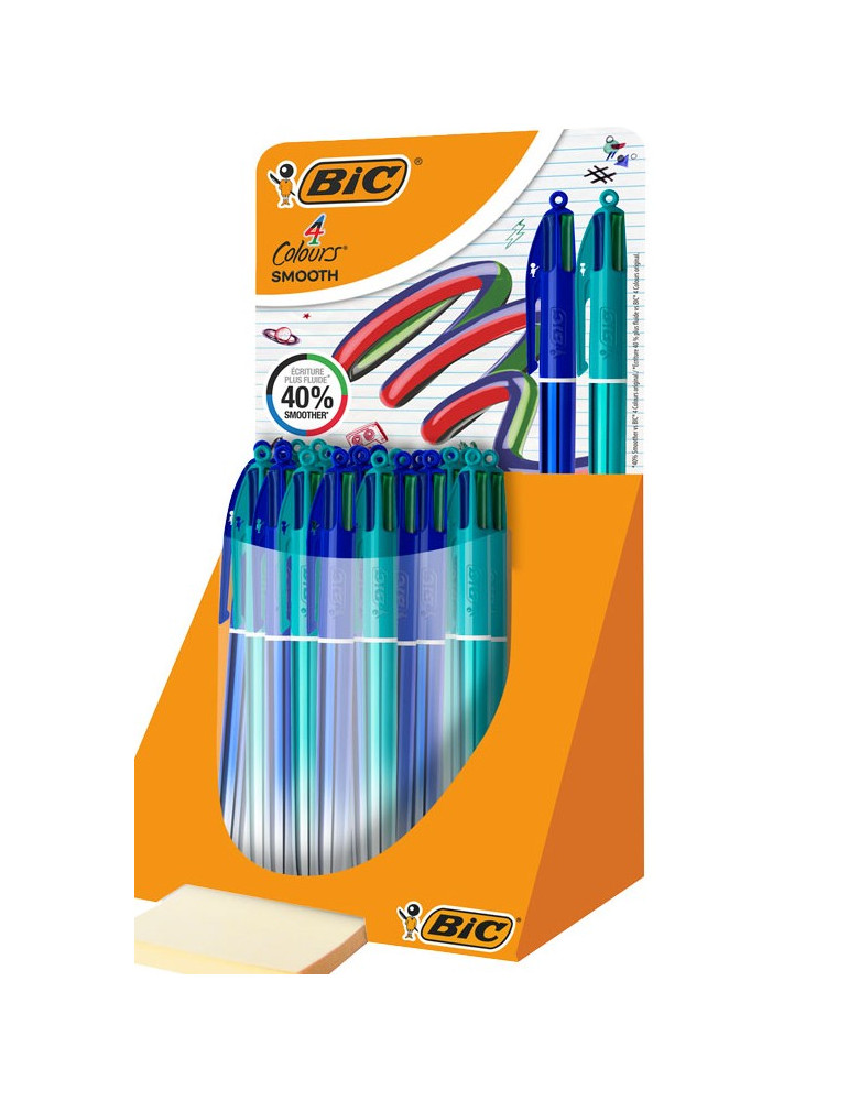 Stylo bille 4 couleurs "Smooth" présentoir de 30 pièces - Gradient Ass