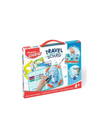 MAPED CREATIV - TRAVEL BOARD - Kit de Voyage "Animaux" sur ardoise TRA