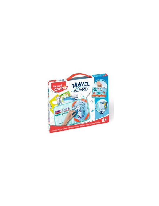 TRAVEL BOARD - Kit voor onderweg "Dieren" op een TRANSPARANT bord