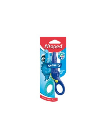 KIDIPULSE 12 cm schaar - veiligheid: kunststof bladen  - assorti kleur