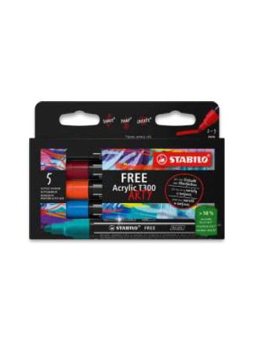 FREE Acrylic ARTY T300 set 5 pcs