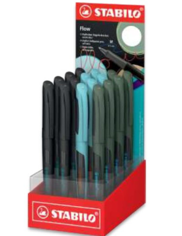 Flow ballpoint pen cardboard display 16 pcs