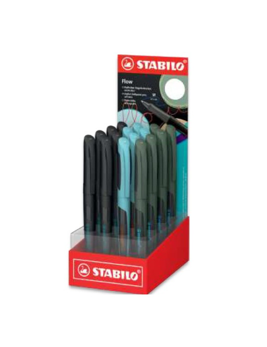 Flow ballpoint pen cardboard display 16 pcs