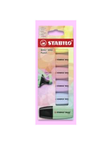 STABILO BOSS MINI Pastel wallet 6 pcs