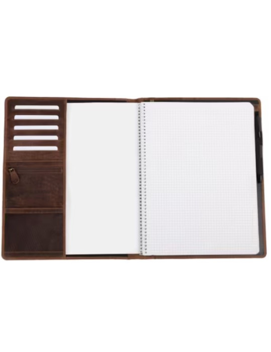 Conférencier Pride and Soul A4 WINSTON, cuir marron