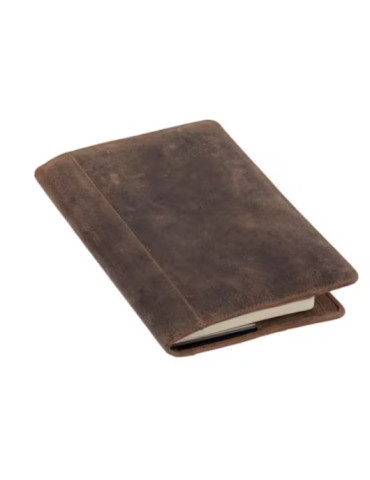Couvre cahier Pride and Soul A5 PERKINS, cuir marron