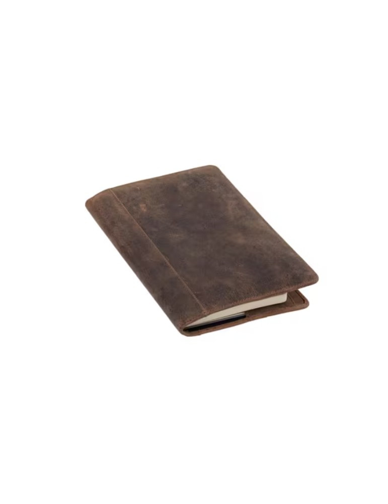 Couvre cahier Pride and Soul A5 PERKINS, cuir marron
