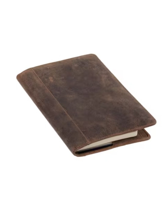 Couvre cahier Pride and Soul A5 PERKINS, cuir marron