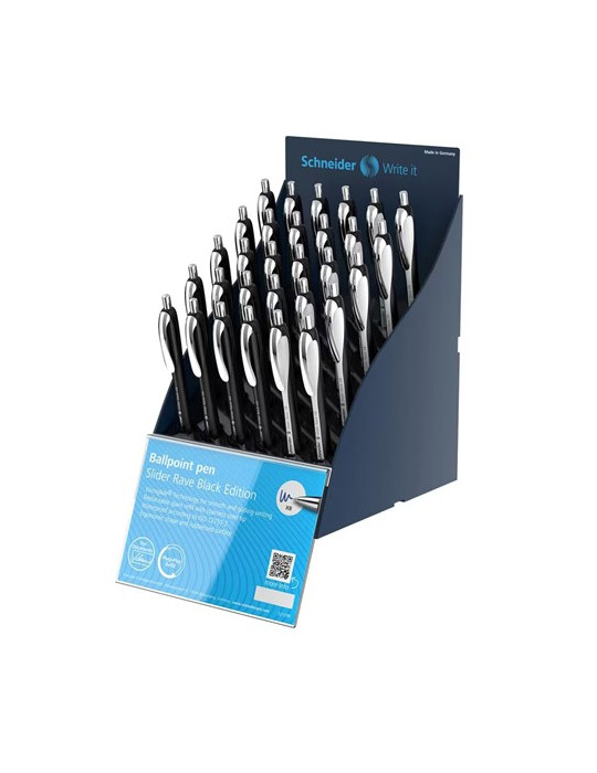 Stylo à bille Schneider Schneider Slider Rave XB noir et blanc