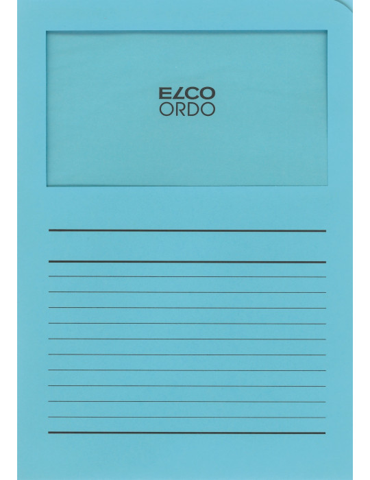 Map Elco Ordo Classico m/venst. A4 - 120gr Bedr. blauw  - verp.100