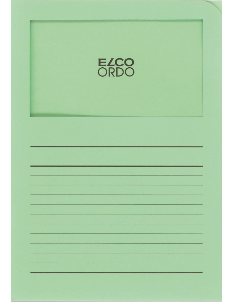 Map Elco Ordo Classico m/venst. A4 - 120gr Bedr. groen - verp.100