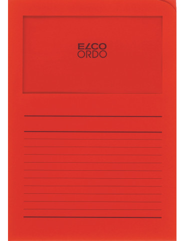 Chemises à fen. Ordo Classico A4 120gr/m² - Rouge  - 100 p 2