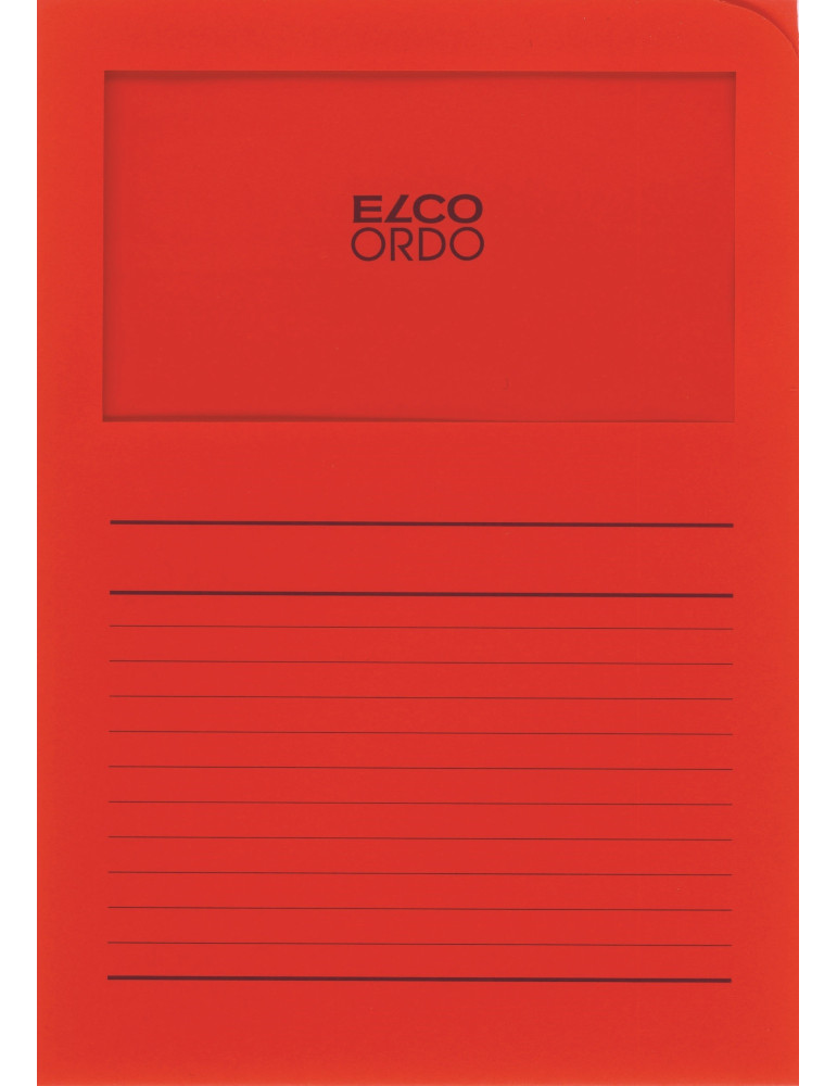 Chemises à fen. Ordo Classico A4 120gr/m² - Rouge  - 100 p