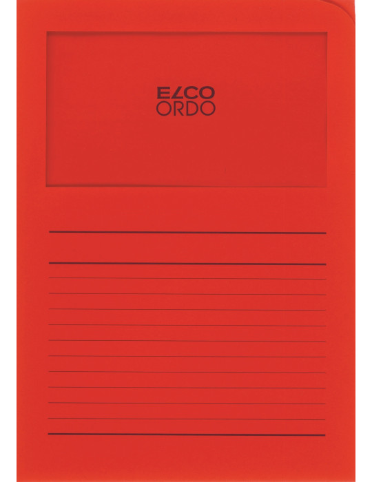 Map Elco Ordo Classico m/venst. A4 - 120gr Bedr. rood - verp.100