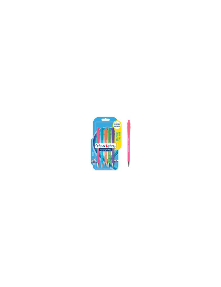 FLEXGRIP RT FUN/BRIGHT BALLPEN M.BLUE BLISTER X5
