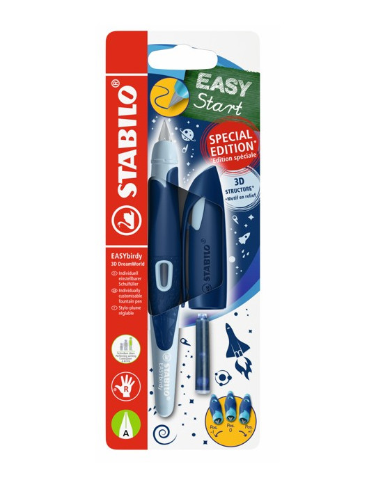 EASYbirdy 3D DreamWorld RIGHT blister blue  + 1 cartridge + tool