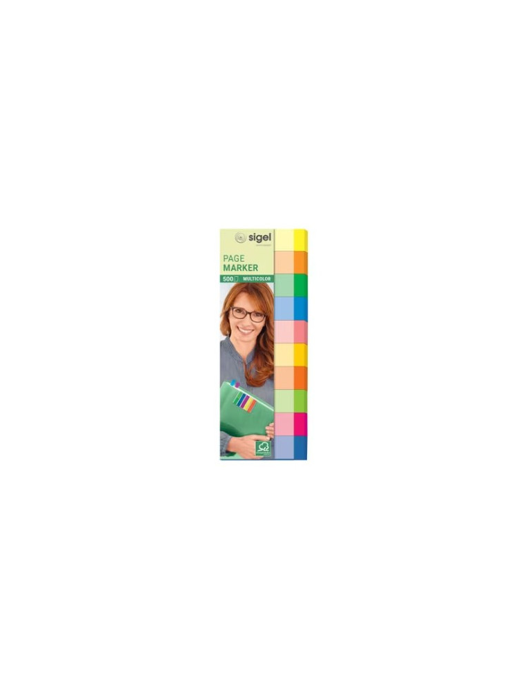 Index repositionnables Sigel Multicolor 10-couleurs 500 feuilles