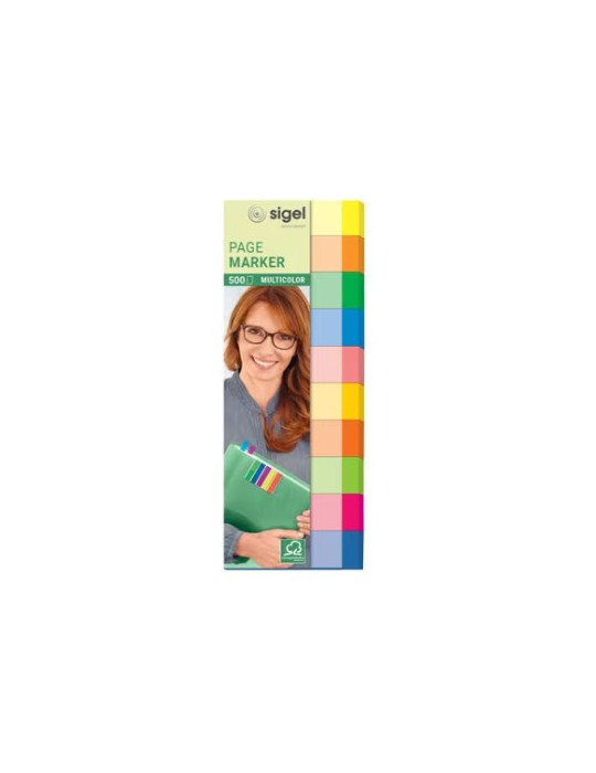 Index repositionnables Sigel Multicolor 10-couleurs 500 feuilles