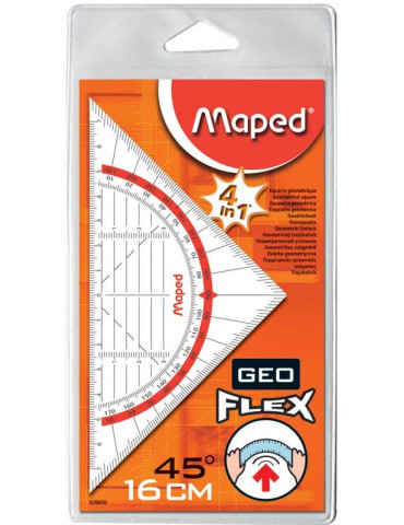 TECHNIC flexibele geodriehoek 45/16 cm driehoek - in kunststof zakje