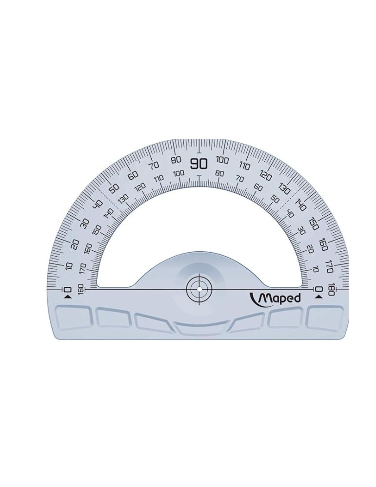Rapporteur 180° base 12 cm - GEOMETRIC, en plastique 80% recyclé et po