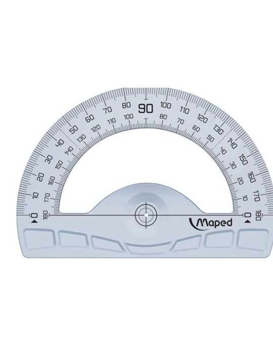 Rapporteur 180° base 12 cm - GEOMETRIC, en plastique 80% recyclé et po